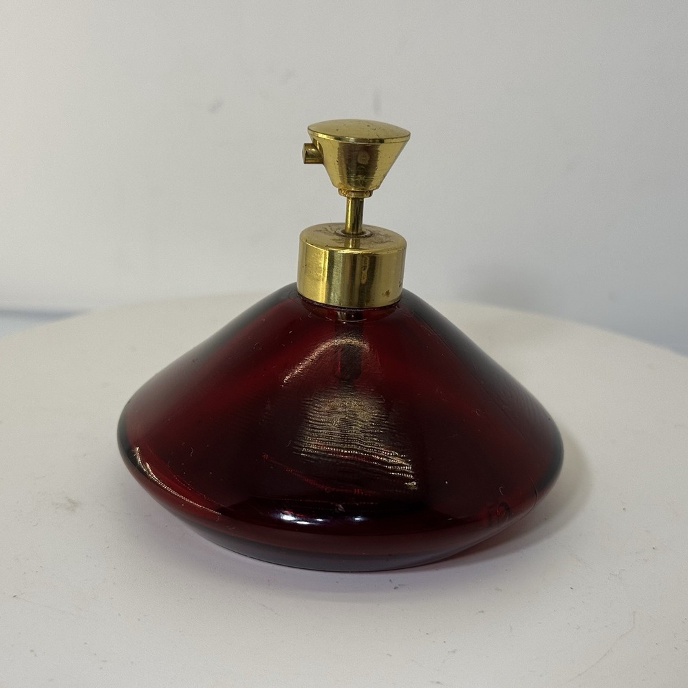 Beautiful Vintage Red Glass Irice Perfume Bottle Made in Japan for Import